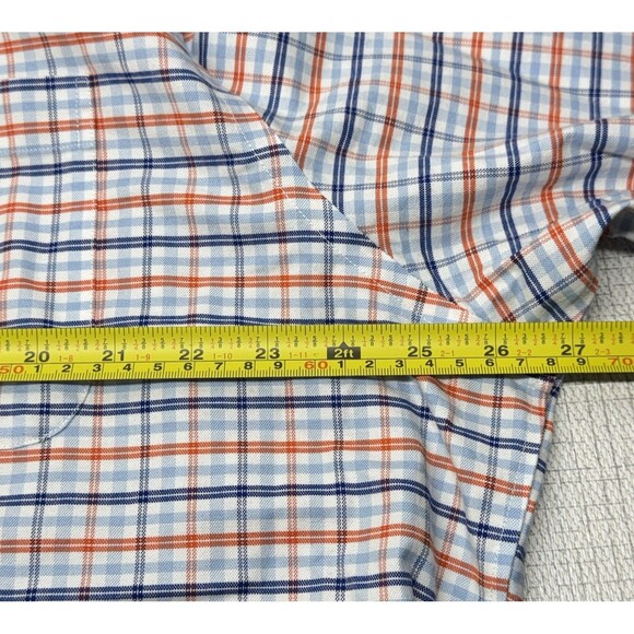 LANDS END Traditional Fit No-Iron Button Down Plaid Shirt X-large 17-17 1/2 - Picture 6 of 8